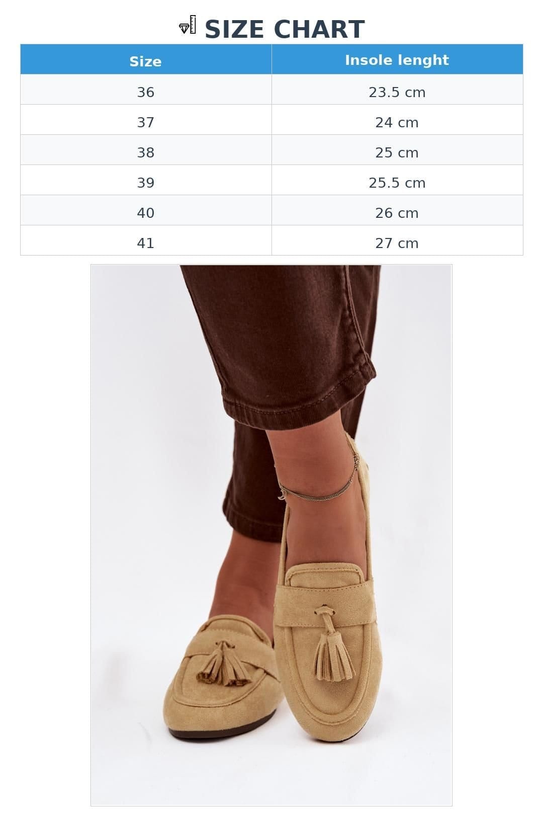 Love Lace Love Lace Women's Mocassin Fringe Strap Suede Loafers Comfortable Slip On in Beige - 4