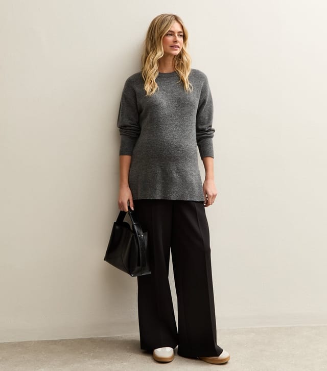 New Look Women's Maternity Grey Side Slit Jumper New Look - 3