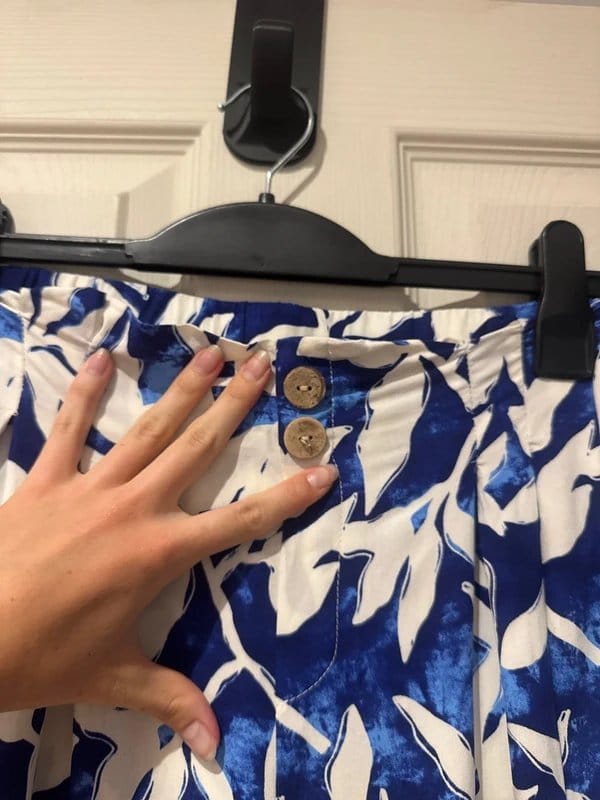 ASOS Blue and White Floral Lightweight Summer Trousers