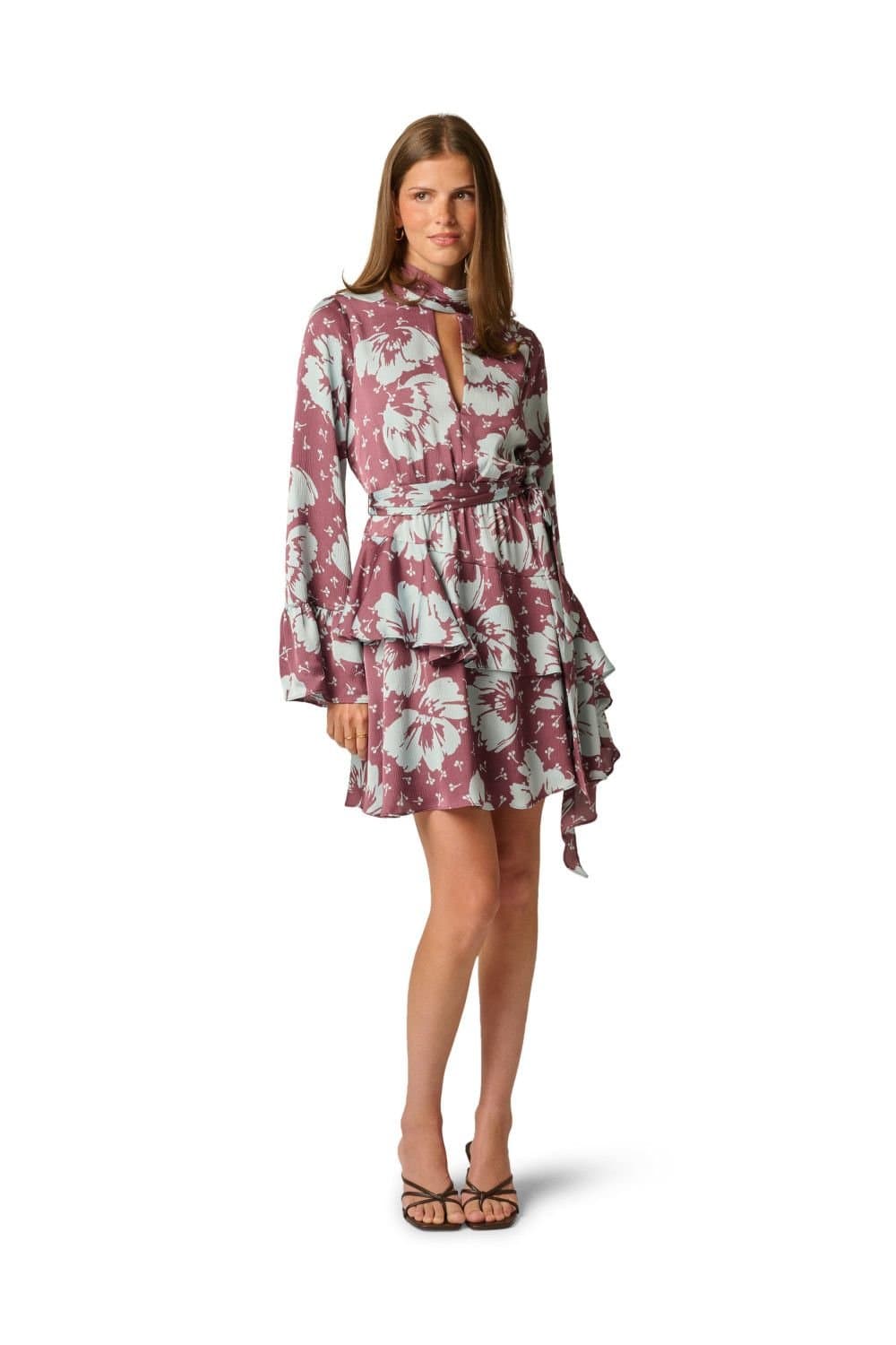 Adrianna by Adrianna Papell Adrianna by Adrianna Papell Women's Printed Short Dress in Wine