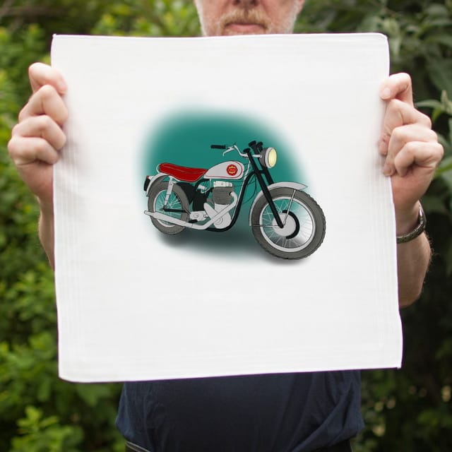 Afewhometruths Afewhometruths Men's Personalised Set Of Four Handkerchiefs With Classic Motorbikes - 3
