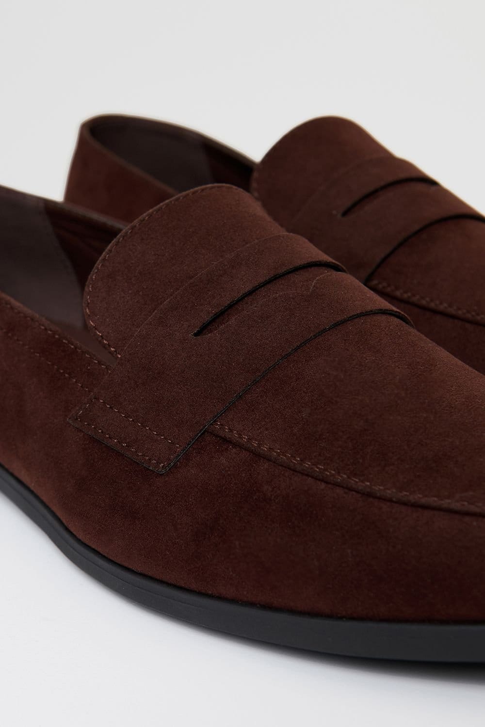 Threadbare threadbare Men's Faux Suede Penny Loafers in Brown - 4