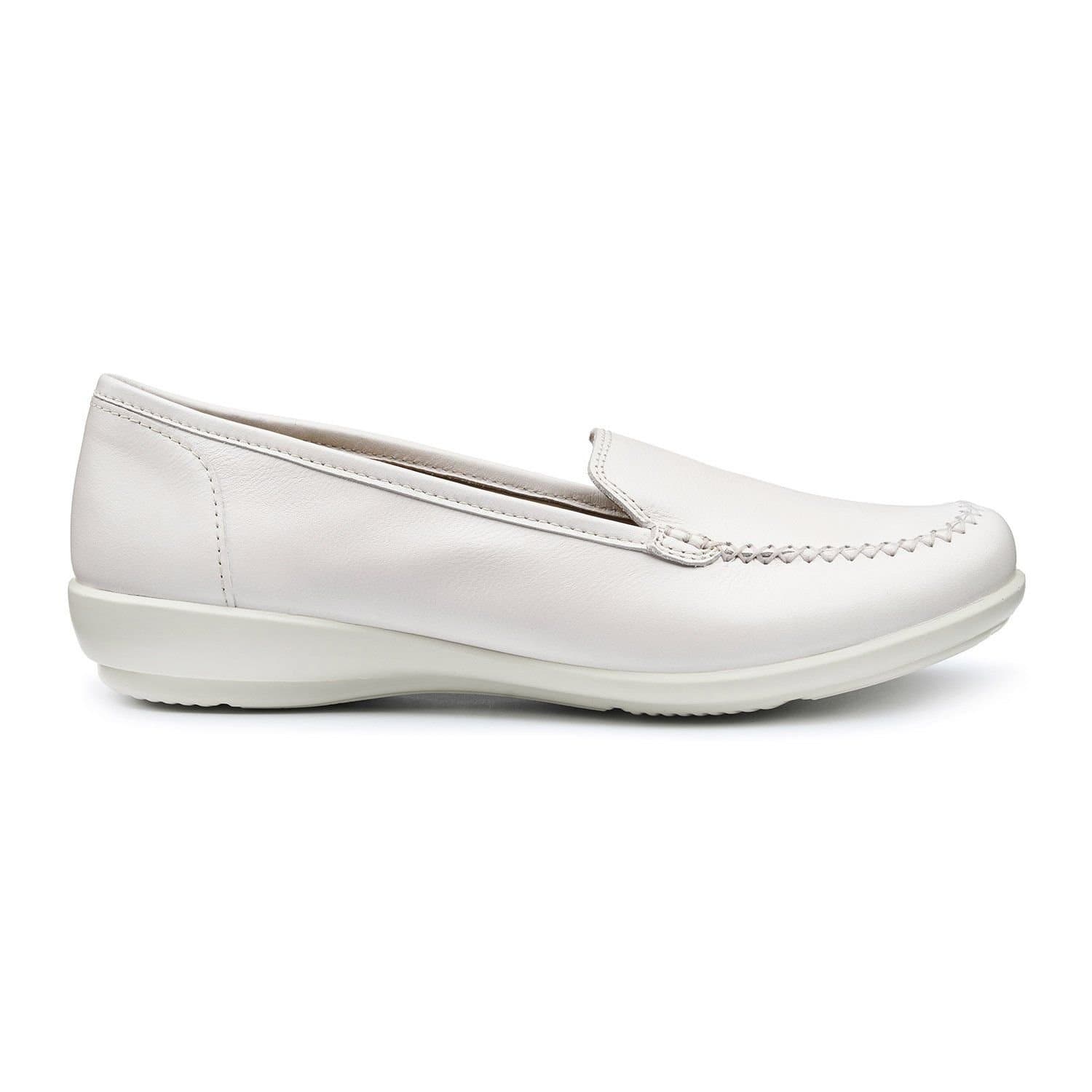 Hotter Hotter Women's Wide Fit 'Jazz' Moccasins in Off-White