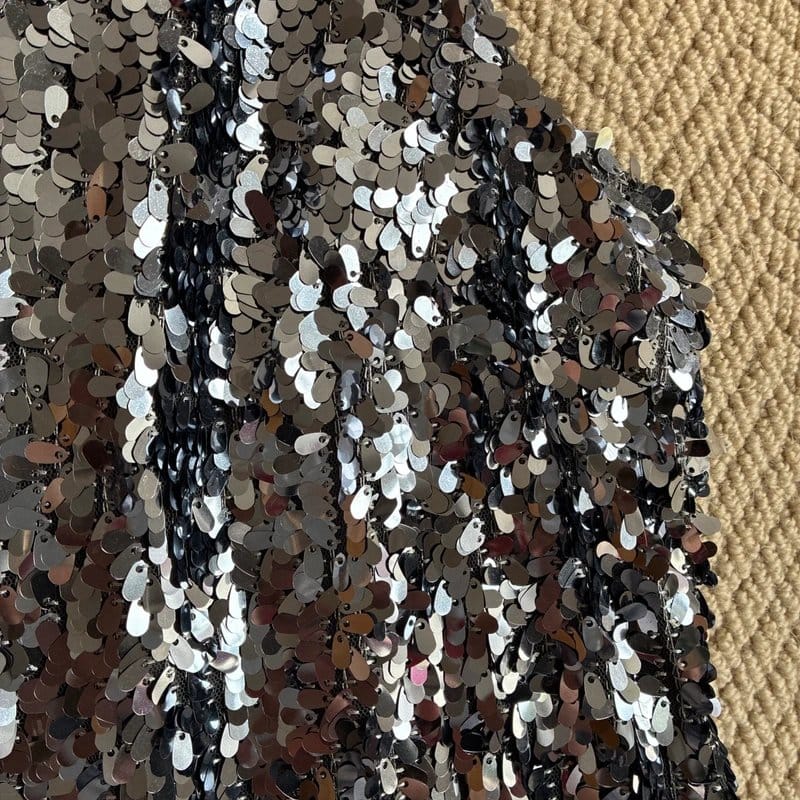 New Look Silver Embellished Sequin Mini Dress Size 14