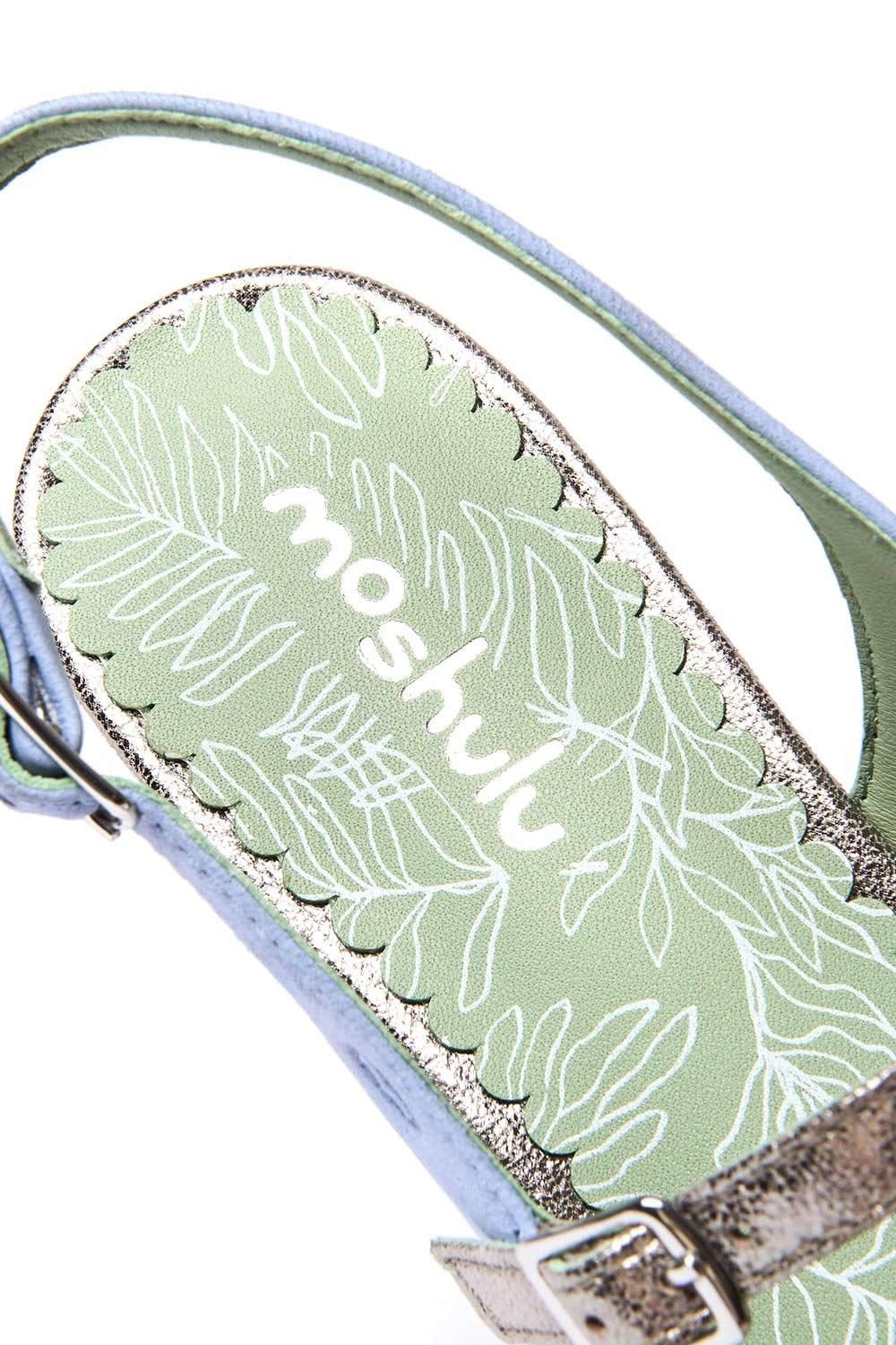 Moshulu Moshulu Women's 'Haruka' Two-toned Slingback Shoes in Light Blue - 4