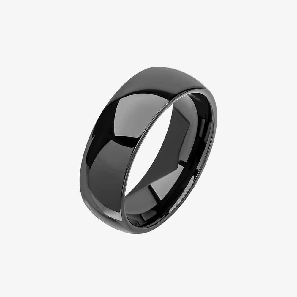Fred Bennett Fred Bennett Men's 8mm Black Tungsten Ring R3861 65