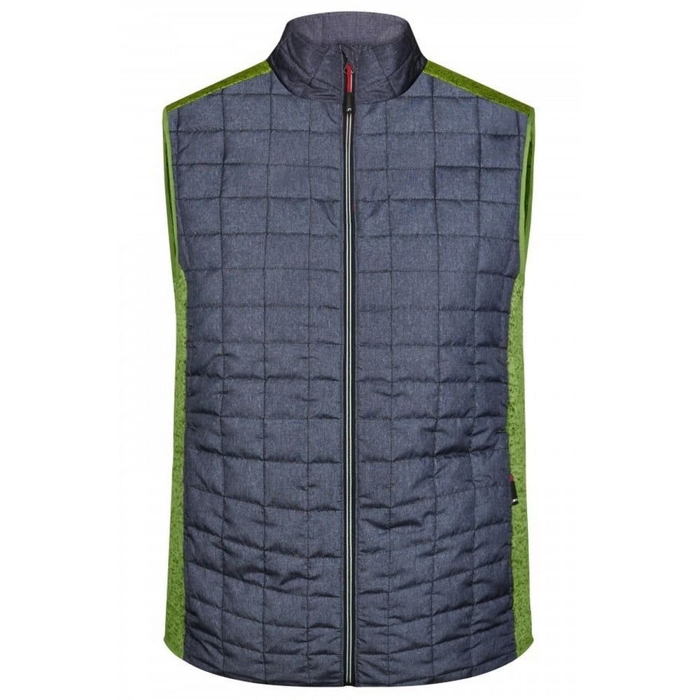 James and Nicholson Men's Dark Grey Quilted Gilet