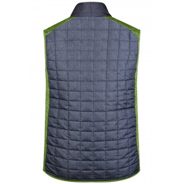 James and Nicholson James and Nicholson Men's Knitted Hybrid Gilet in Dark Grey - 2