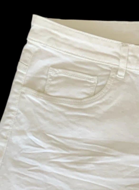 H&M H&M Women’s White Denim-Effect Summer Shorts – Size 10 Holiday Chic