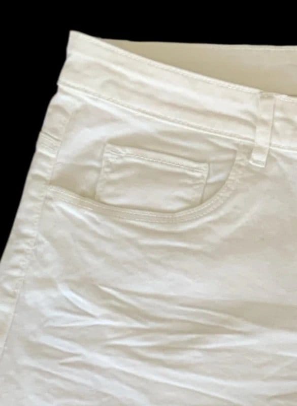 H&M Women's White Denim-Effect Summer Shorts - Size 10