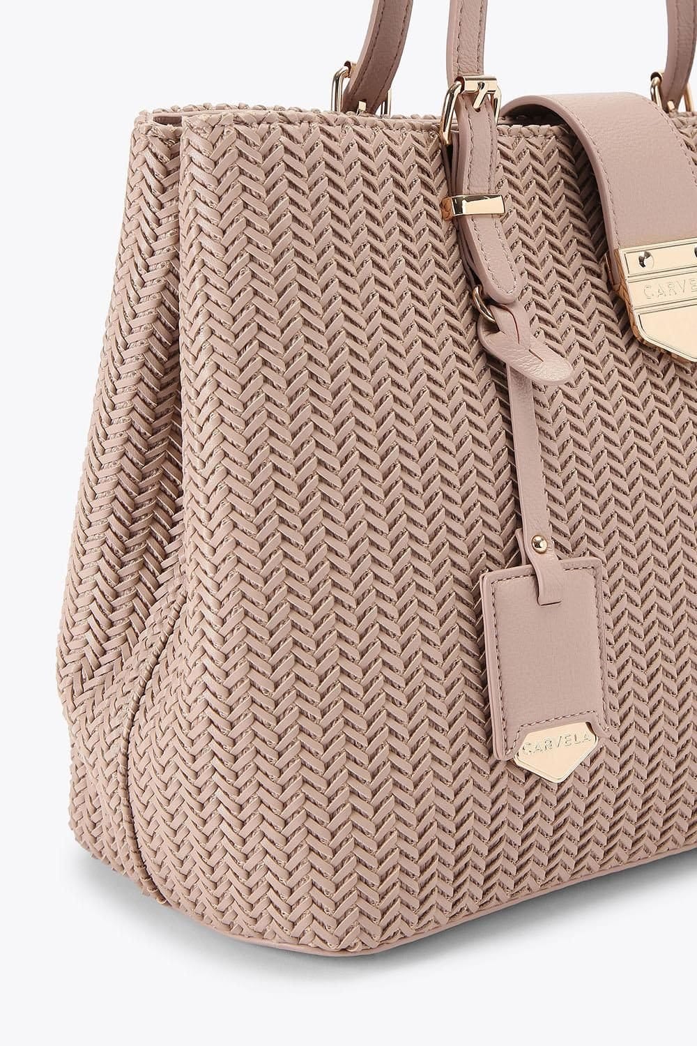 Carvela Carvela Women's 'Maria Midi Weave' Bag in Taupe - 4