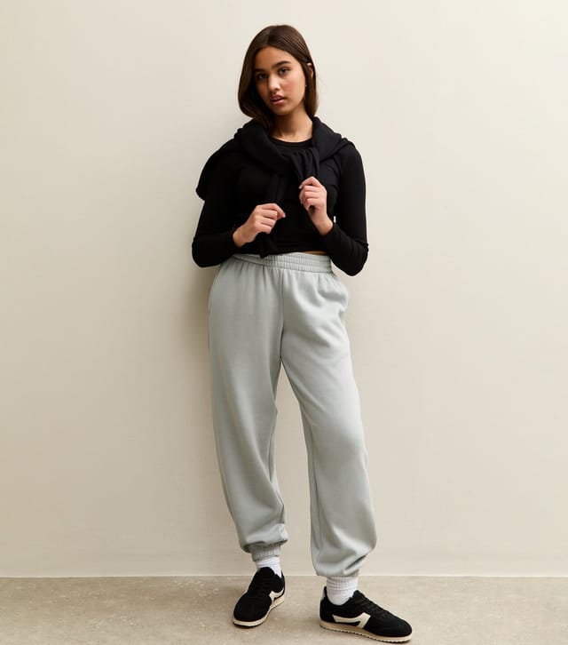 New Look Girls' Light Grey Oversized Cuff Joggers New Look - 3