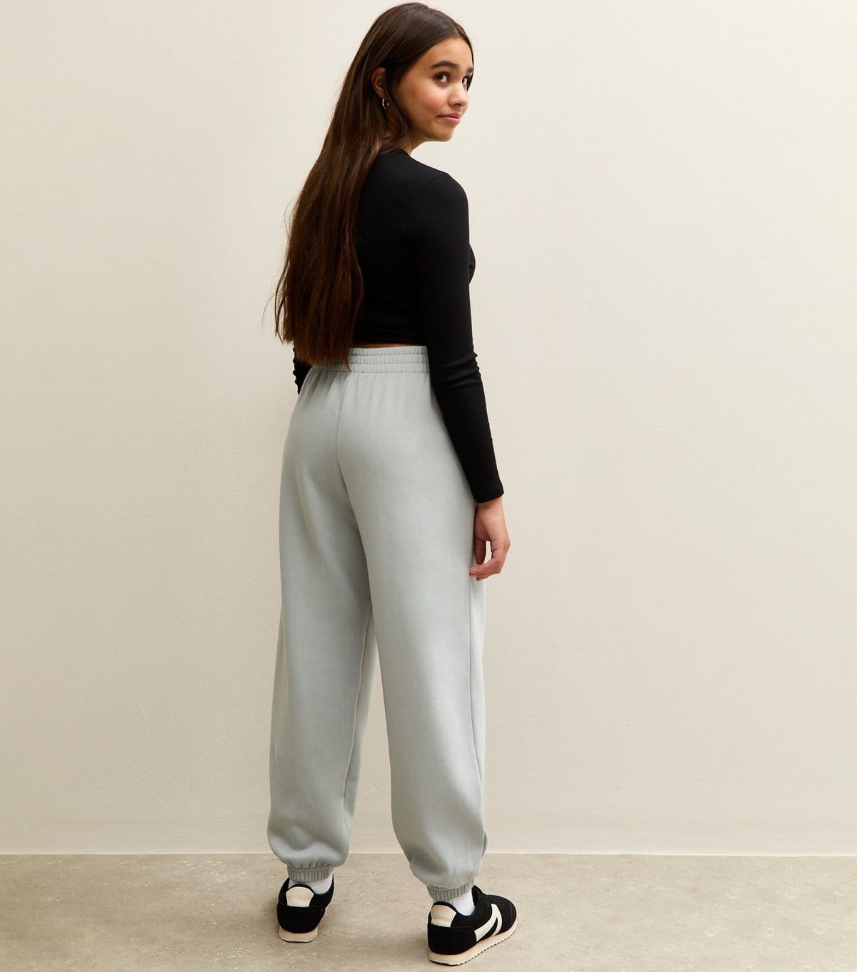 New Look Girls' Light Grey Oversized Cuff Joggers New Look - 4