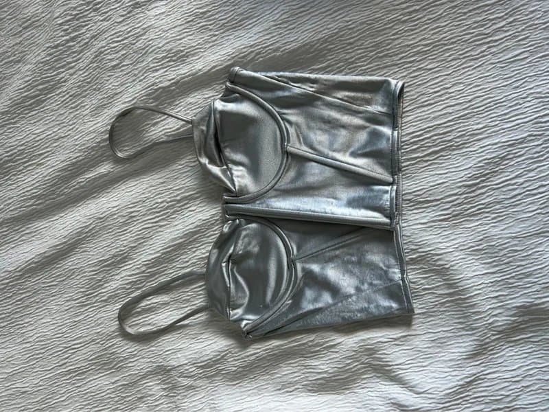 ASOS metallic corset top