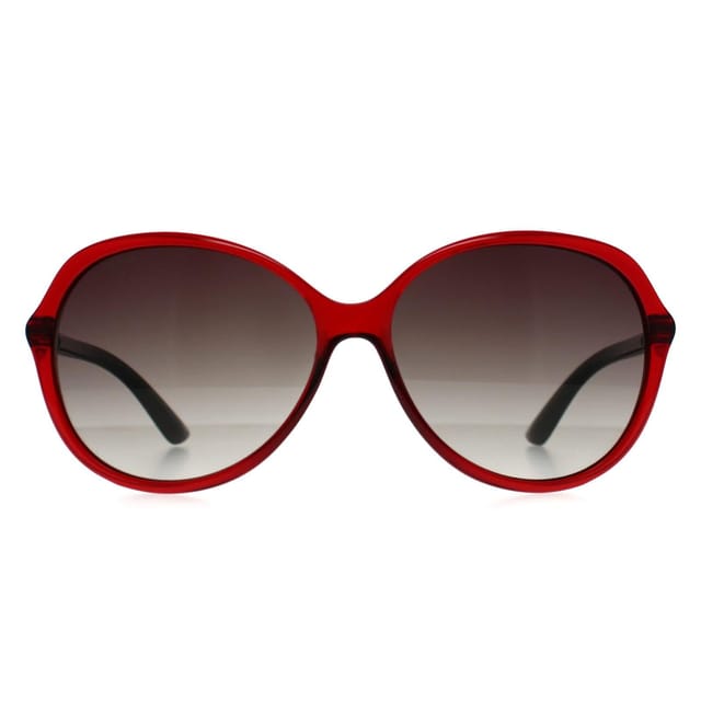 Seksy Seksy Women's Oval Transparent Burgundy Smoke Gradient N2809 in Red - 2