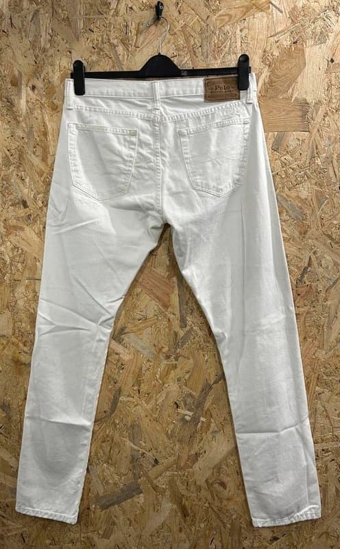 Polo Ralph Lauren Polo Ralph Lauren White Jeans W32 L32 Men Distressed Slim Leg Button Fly