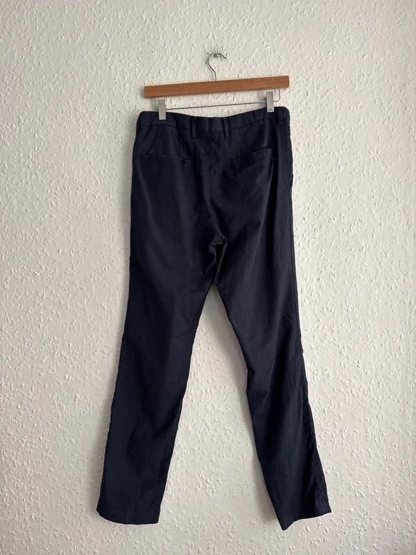 Hugo Boss Men’s Boss Navy Slim Fit Smart Tailored Chino Wool Trousers UK W32R