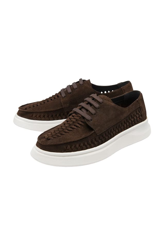 Frank Wright Frank Wright Men's Suede 'Wise' Shoes in Dark Brown - 2