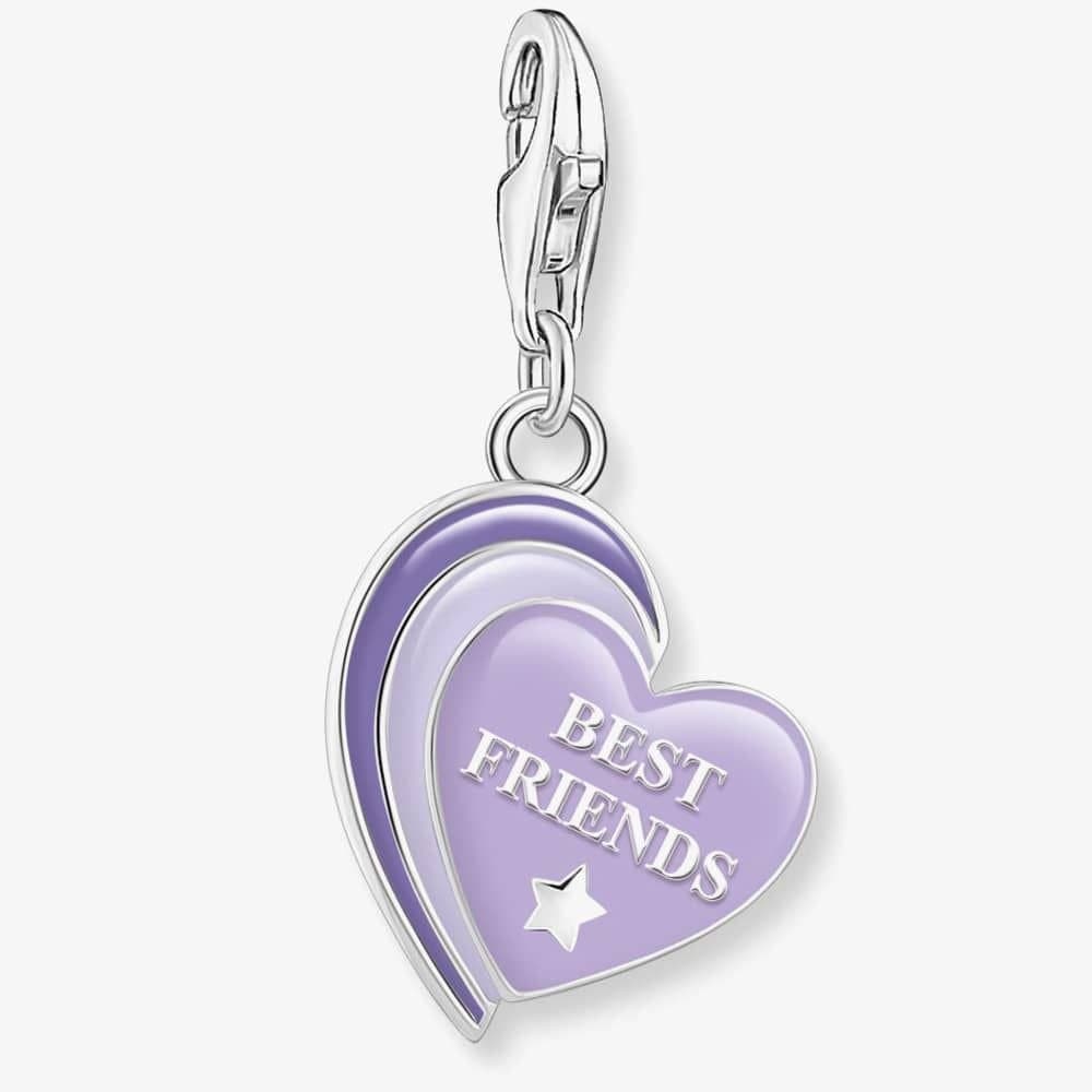 Thomas Sabo Thomas Sabo Purple Enamel Heart Charm Pendant