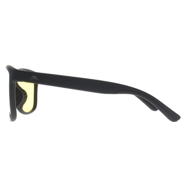 montana montana Men's Rectangle Black Yellow Polarized MP199 Night Driving Sunglasses - 3