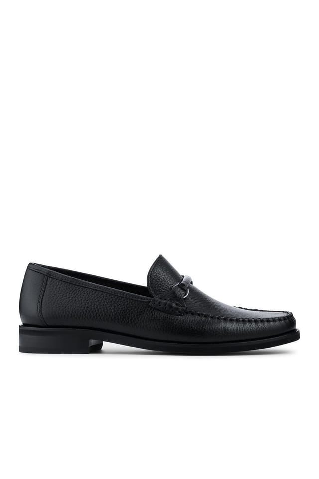 Jones Bootmaker Jones Bootmaker Men's Quentin All Leather Smart Loafers in Black - 2