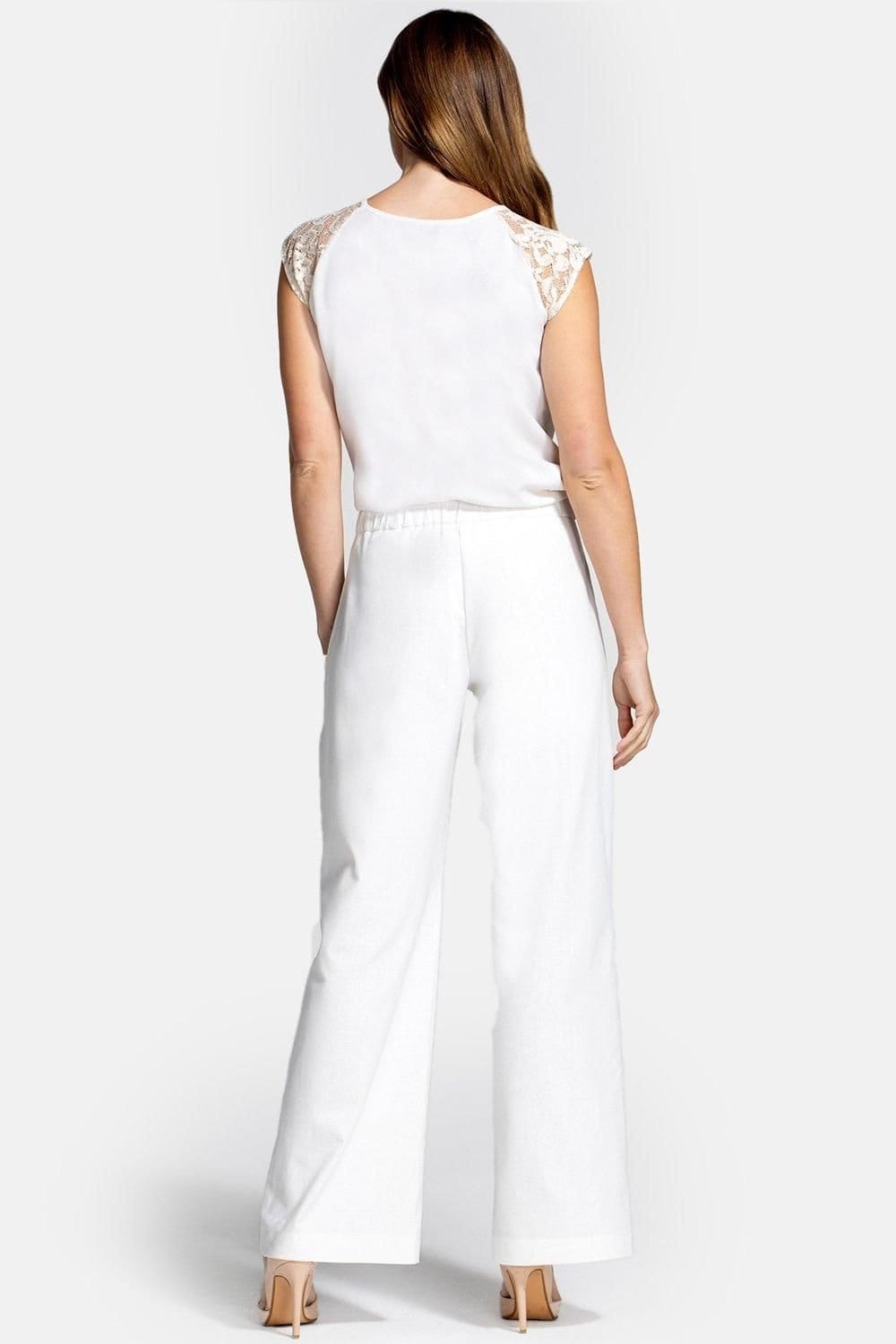 Hot Squash Hot Squash Women's Linen Trousers in Cream - 4