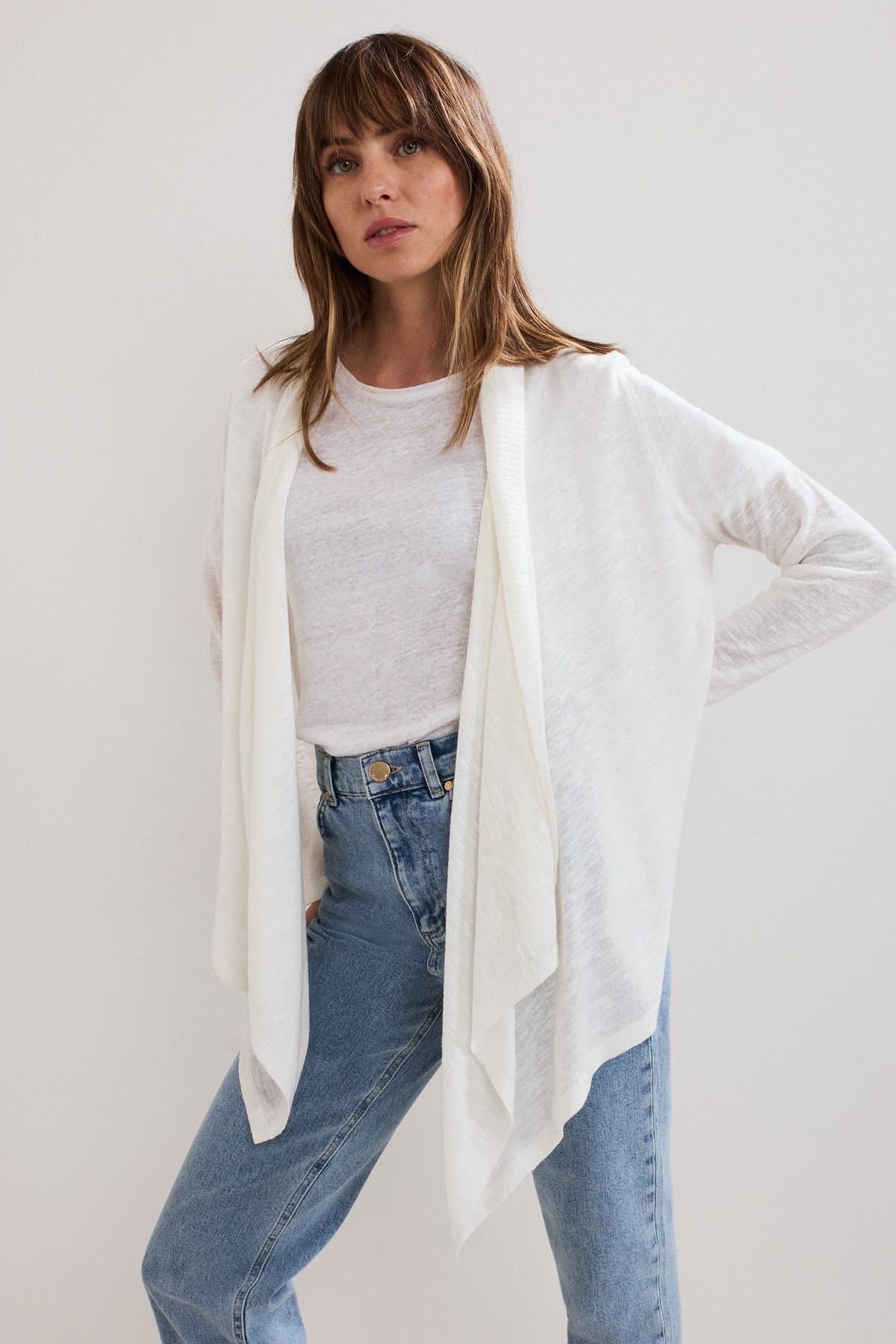 Phase Eight Phase Eight Women's Ayla Waterfall Cardigan in White