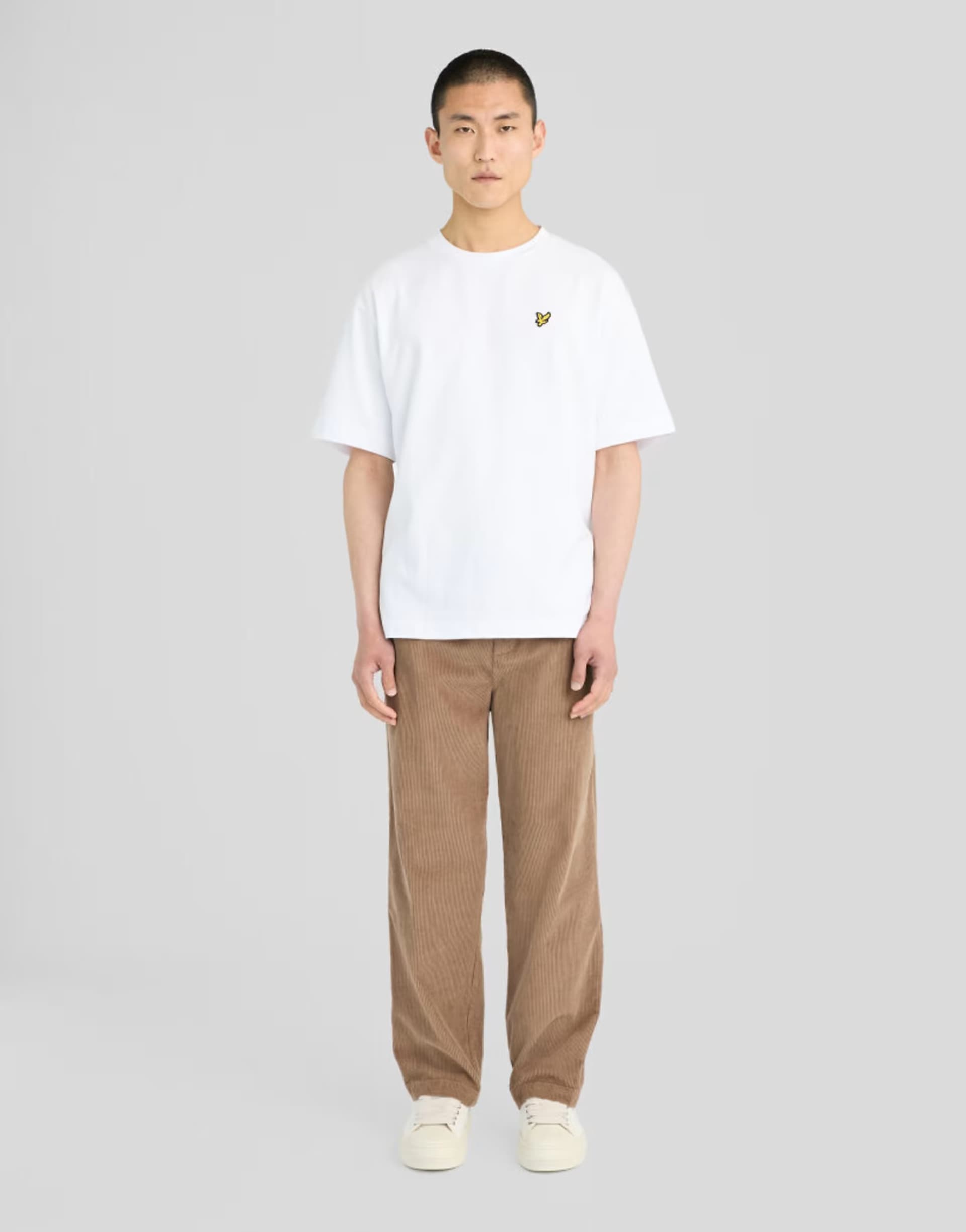 ASOS Lyle & Scott Trousers cord trousers in y304 muted taupe