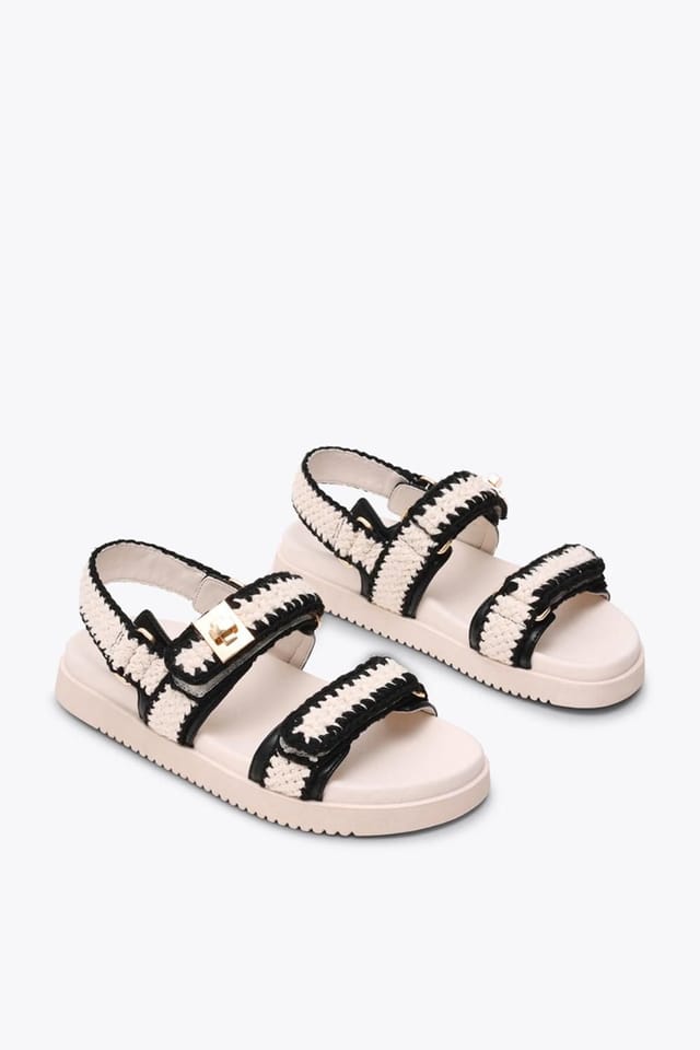 Steve Madden STEVE MADDEN Women's 'Mona M 386' Fabric Sandals in Cream - 2