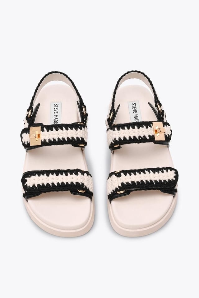 Steve Madden STEVE MADDEN Women's 'Mona M 386' Fabric Sandals in Cream - 3