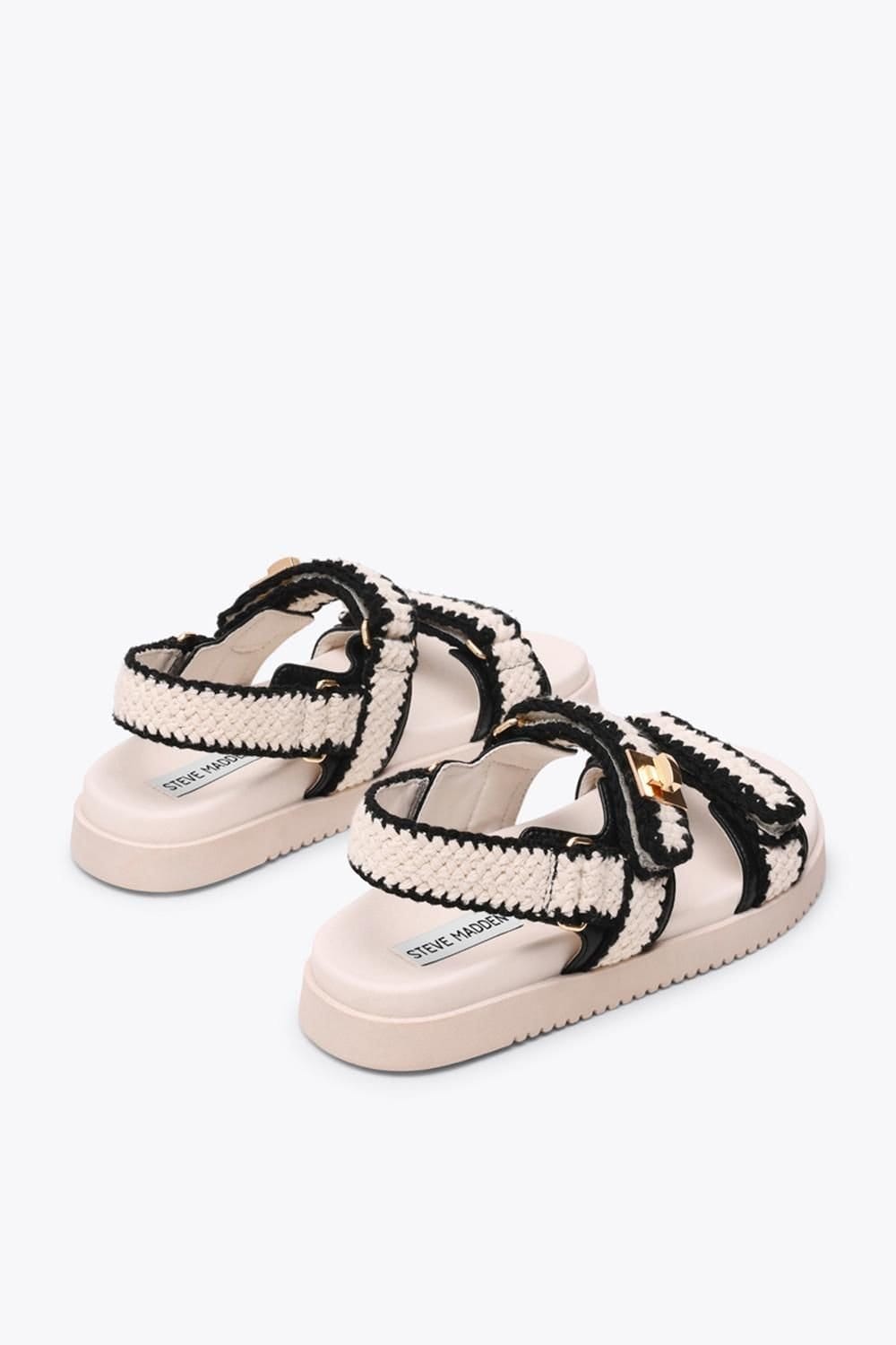 Steve Madden STEVE MADDEN Women's 'Mona M 386' Fabric Sandals in Cream - 4