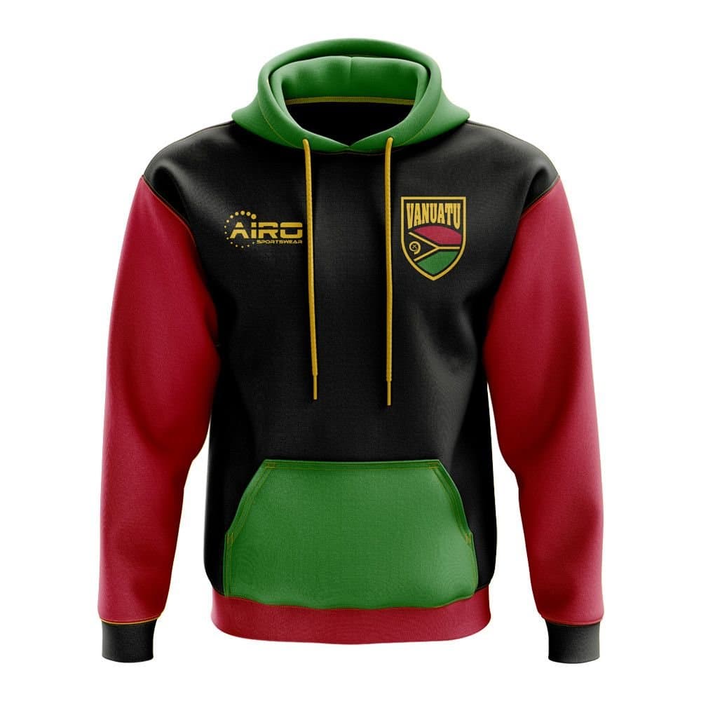 Vanuatu Vanuatu Men's Mens Concept Country Football Hoody in Black