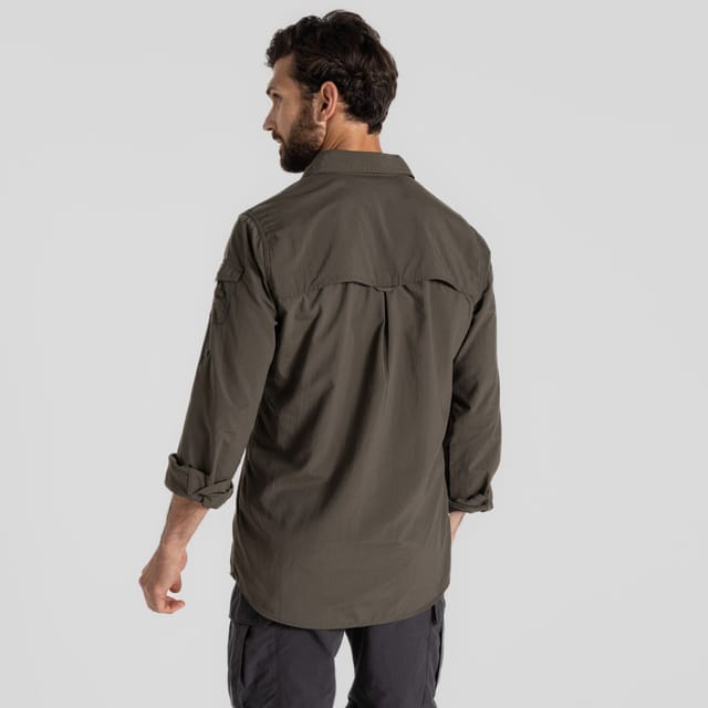 Craghoppers Craghoppers Men's 'Nosilife Adventure' Long Sleeve Insect Repellent Shirt in Dark Green - 3