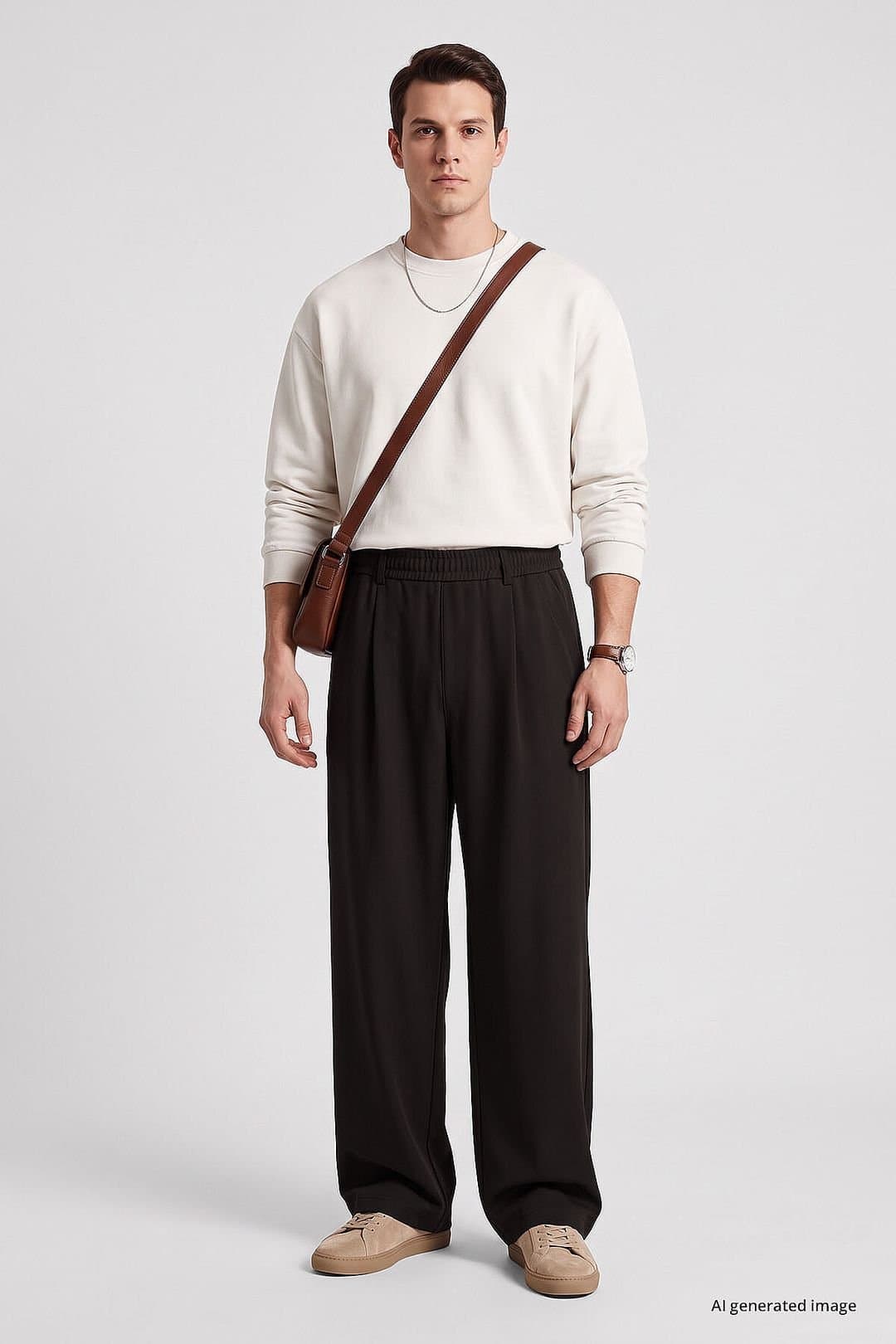 Tommy Life Tommy Life Men's Straight Leg Pants in Dark Brown