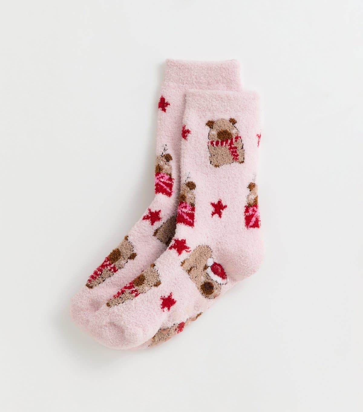 New Look Girls' Pink Christmas Capybara Cosy Knit Socks New Look