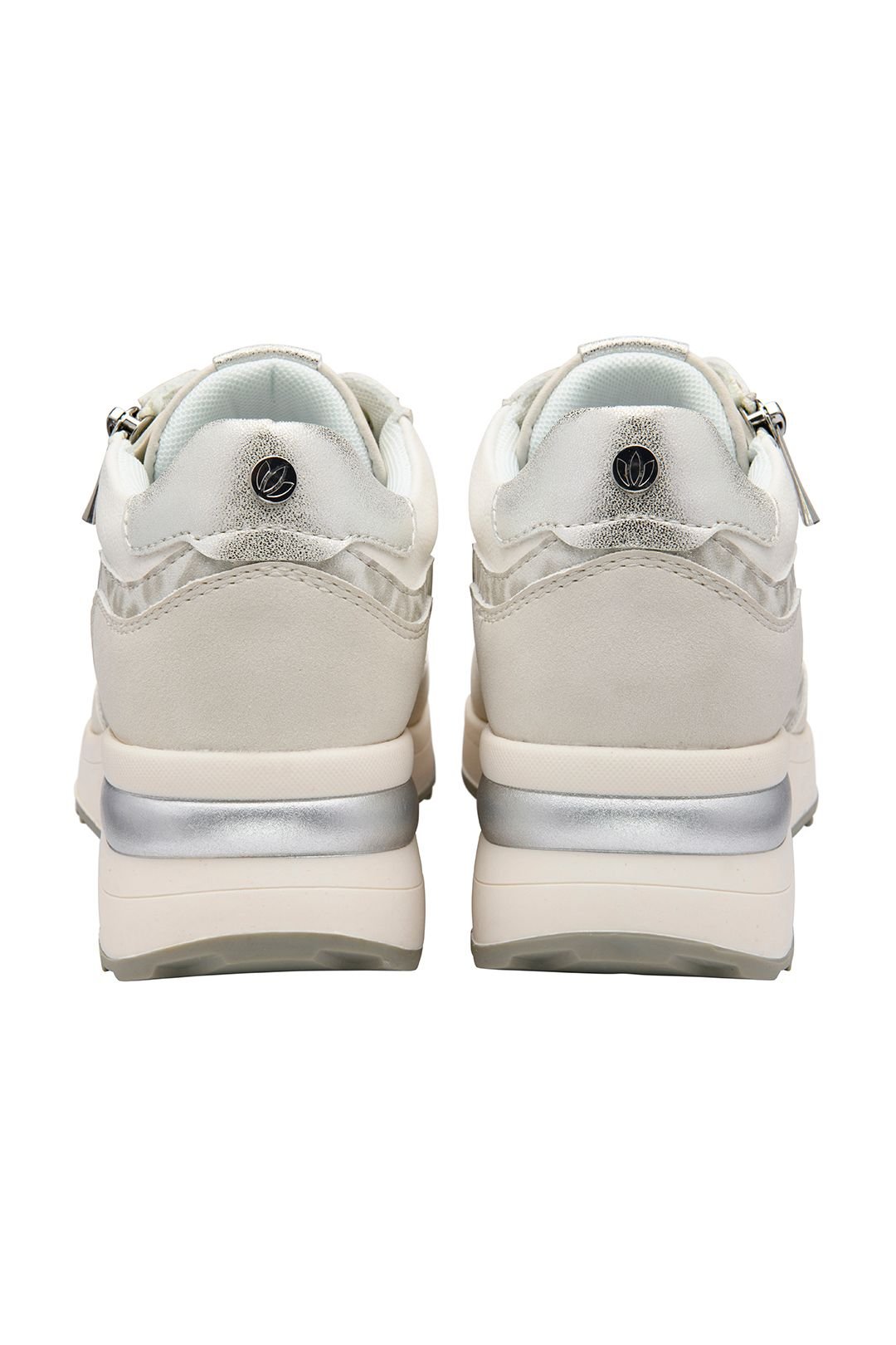 Lotus Lotus Women's 'Bianchi' Zip-Up Trainers in White - 3