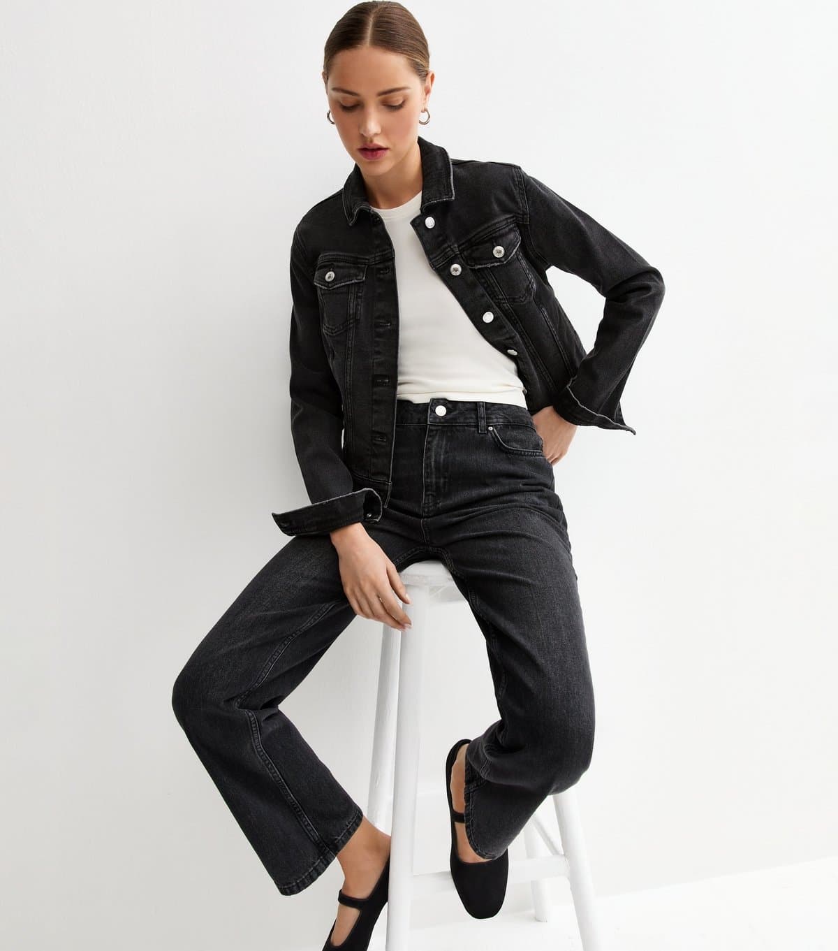 New Look Women's Black Anica Straight Jeans New Look