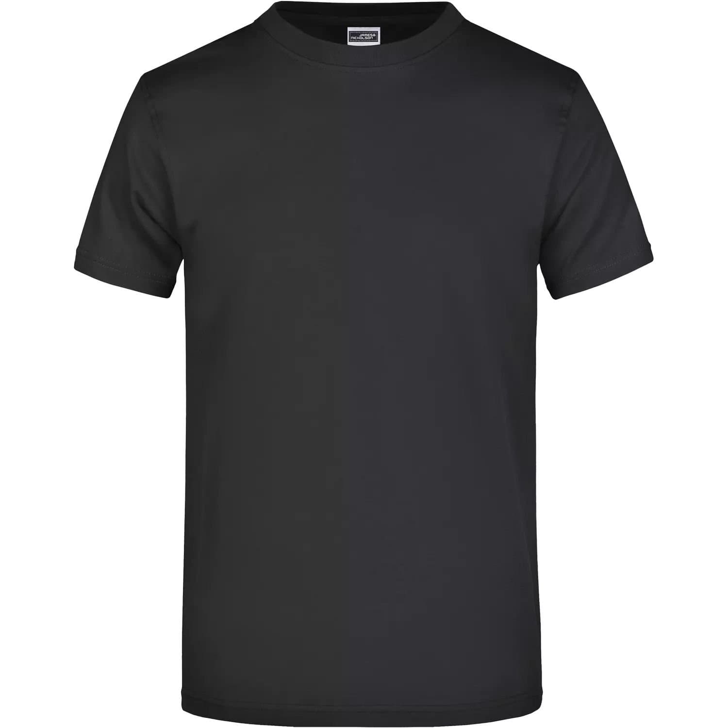 James and Nicholson James and Nicholson Men's Plain Cotton T-Shirt in Black