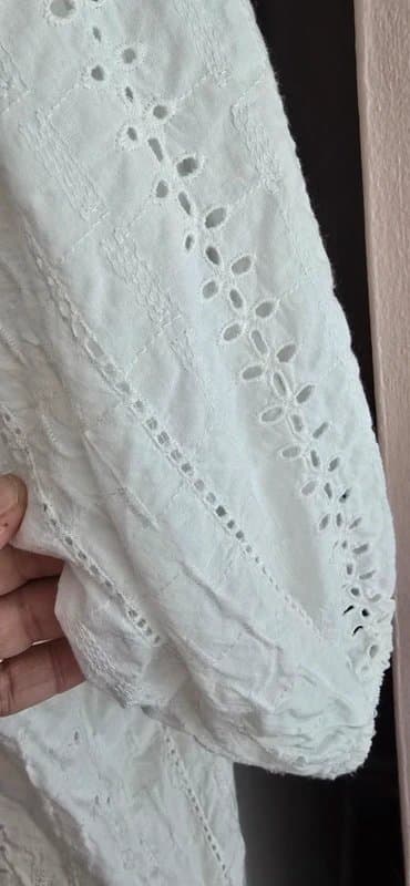 New Look Cute embroidered anglaise  fully lined cotton dress