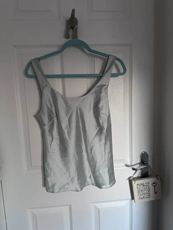 ASOS Design Mint satin slip top