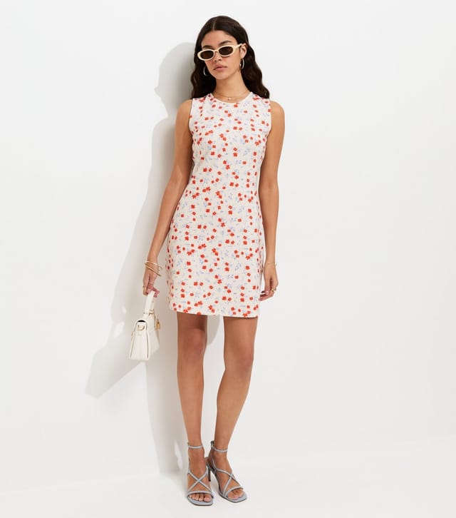 New Look Women's Cream Floral Print Mini Dress New Look - 2