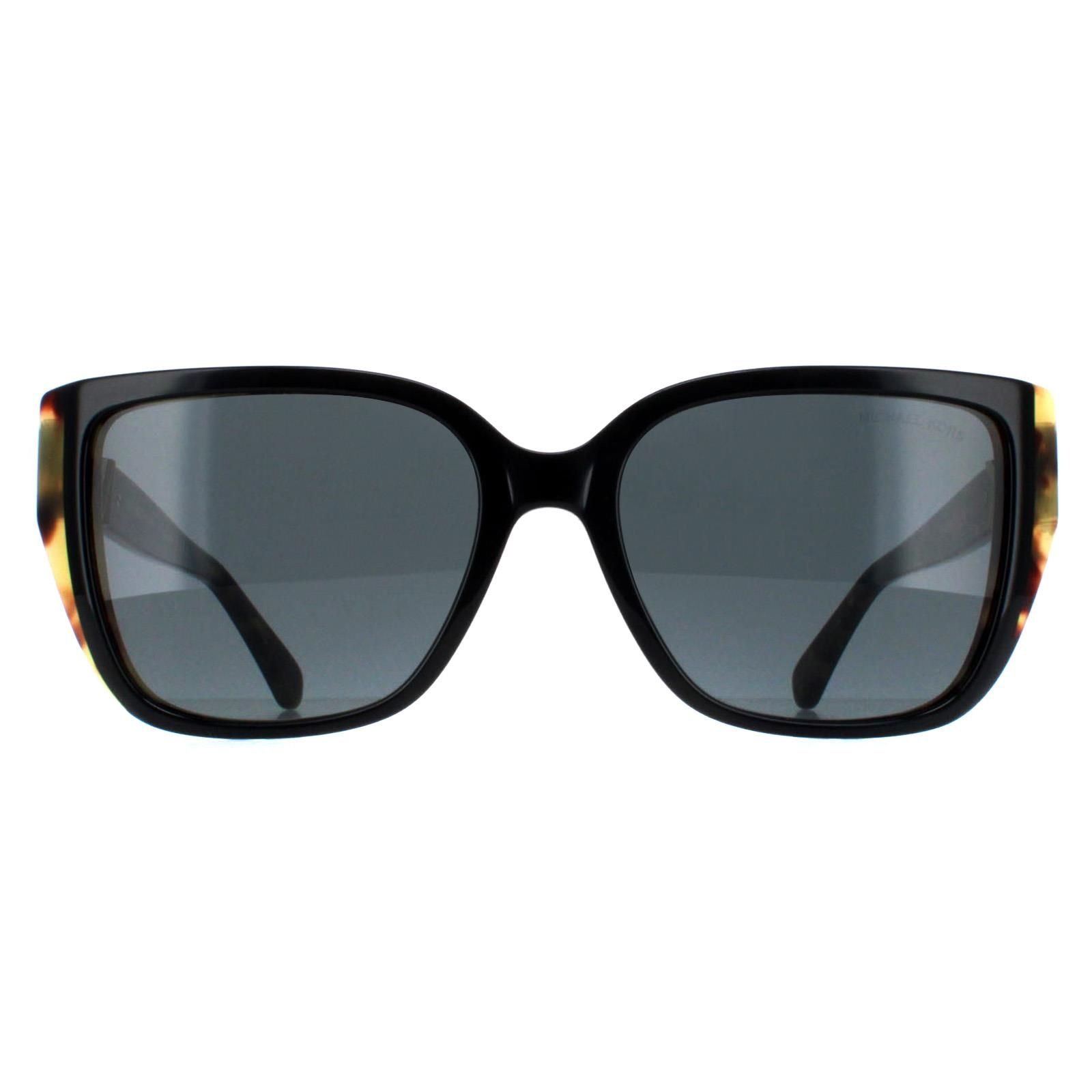 Michael Kors Michael Kors Women's Rectangle Bi Layer Black Amber Tortoise Dark Grey MK2199 Acadia - 1