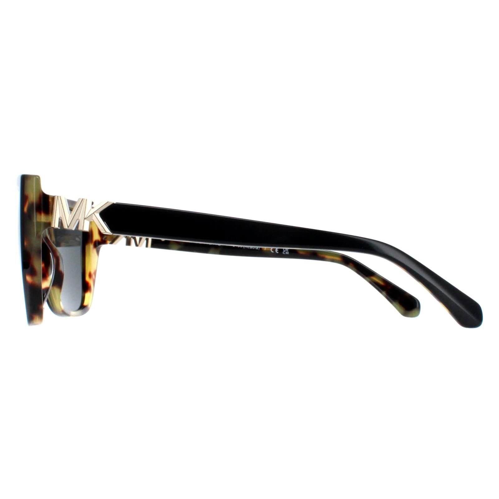 Michael Kors Michael Kors Women's Rectangle Bi Layer Black Amber Tortoise Dark Grey MK2199 Acadia - 3