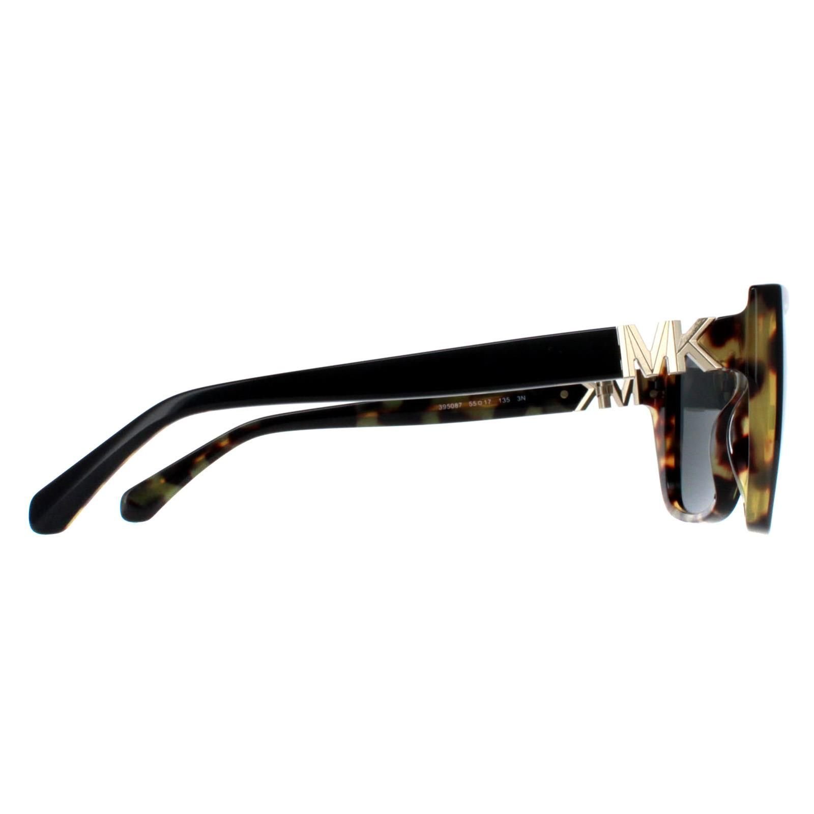 Michael Kors Michael Kors Women's Rectangle Bi Layer Black Amber Tortoise Dark Grey MK2199 Acadia - 4