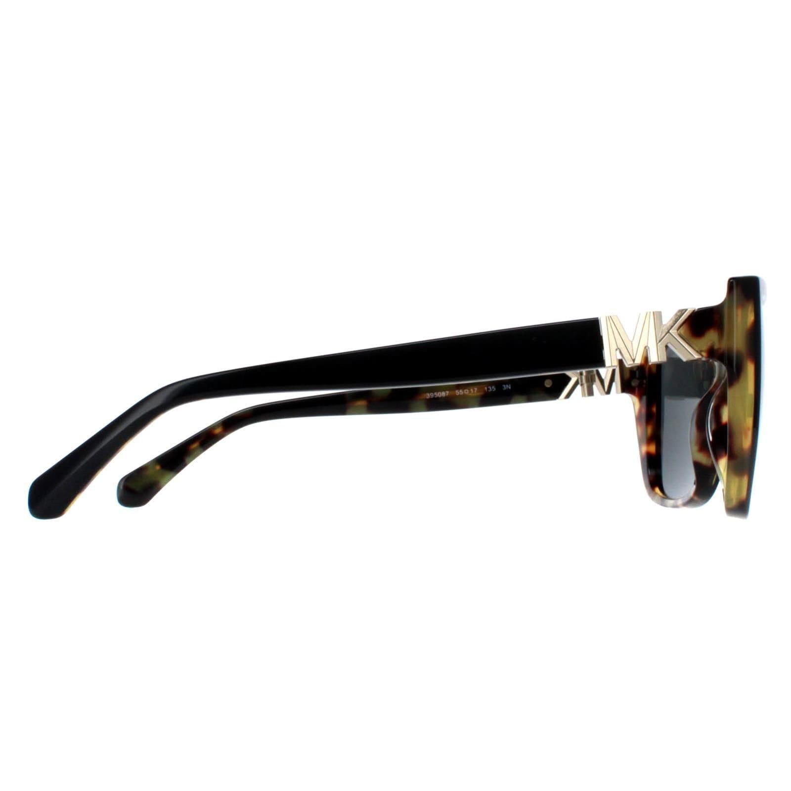 Michael Kors Michael Kors Women's Rectangle Bi Layer Black Amber Tortoise Dark Grey MK2199 Acadia - 4