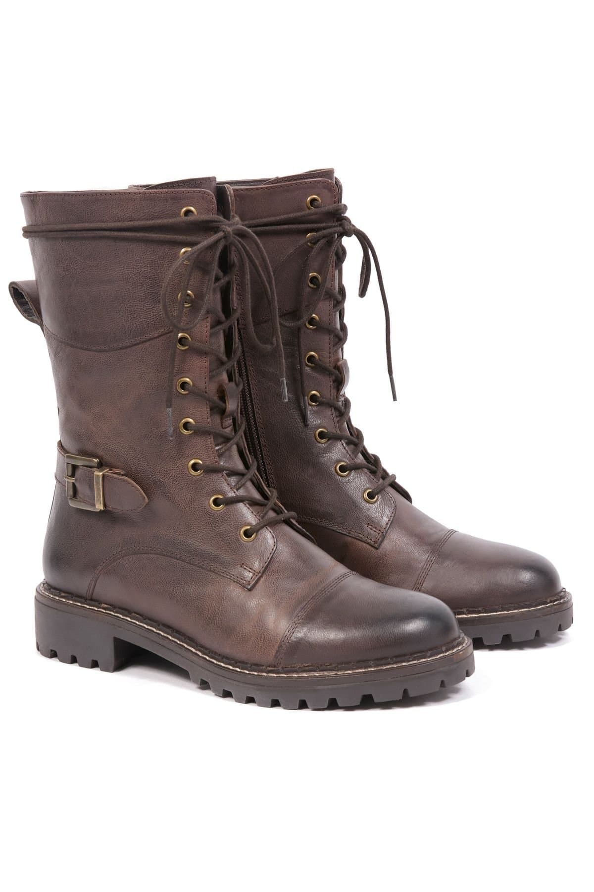 Celtic & Co Celtic & Co Dark Brown Lace-Up Ankle Boots