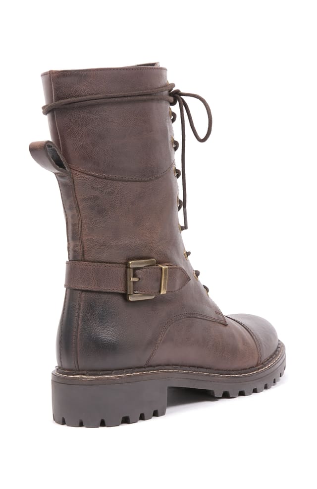 Celtic & Co Celtic & Co Women's Tall Ankle Lace Up Boot in Dark Brown - 2