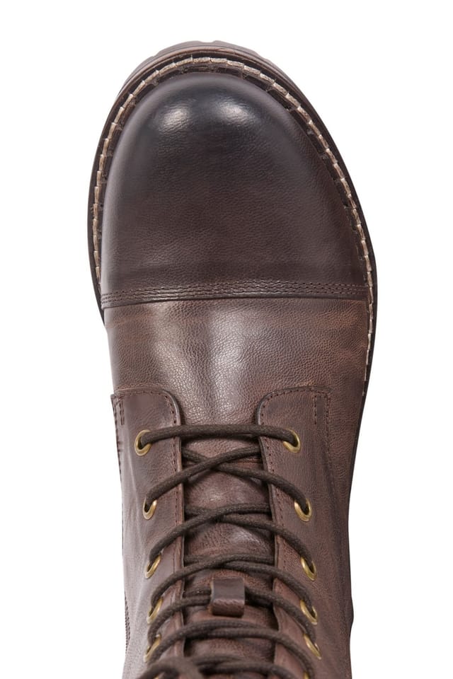 Celtic & Co Celtic & Co Women's Tall Ankle Lace Up Boot in Dark Brown - 3