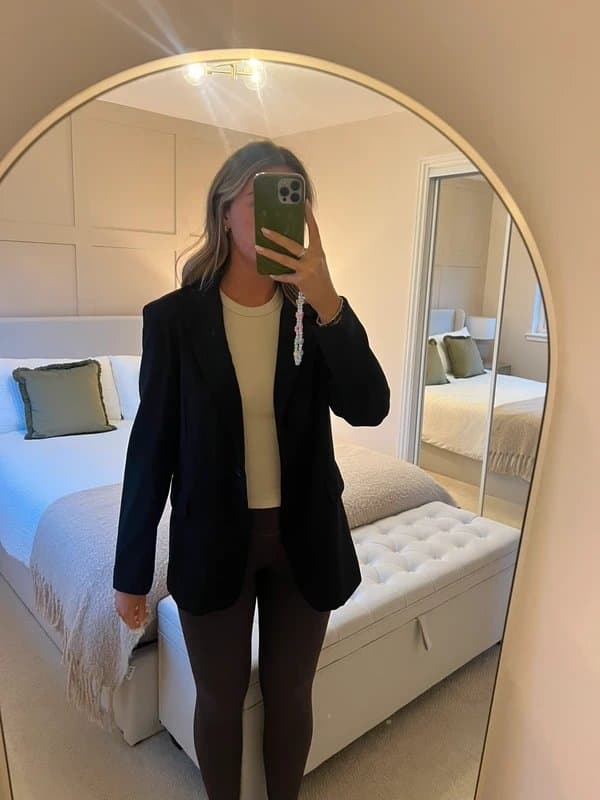 Bershka Black fitted blazer