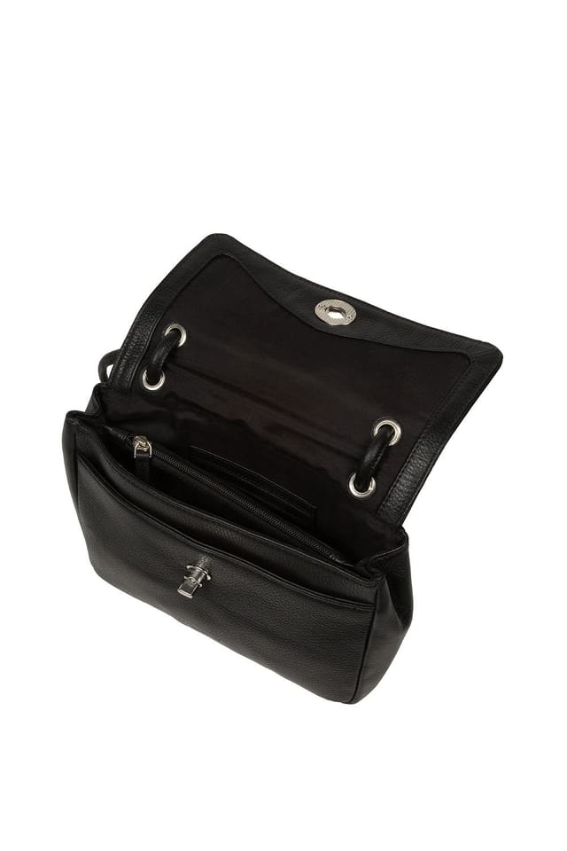 Pure Luxuries London Pure Luxuries London Women's 'Elka' Leather Evening Bag in Black - 3